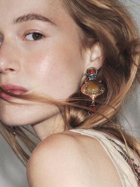 ZARA Stone Drop Earrings